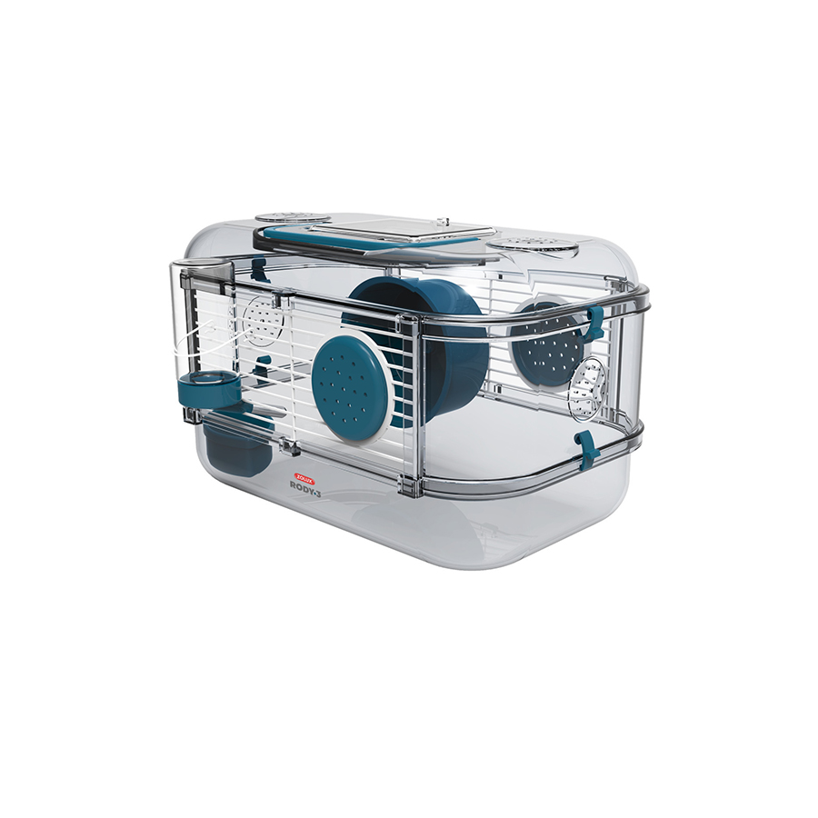 Zolux klec křeček Rody 3 MINI 33x21x18 cm Barva: Červená Obrázek