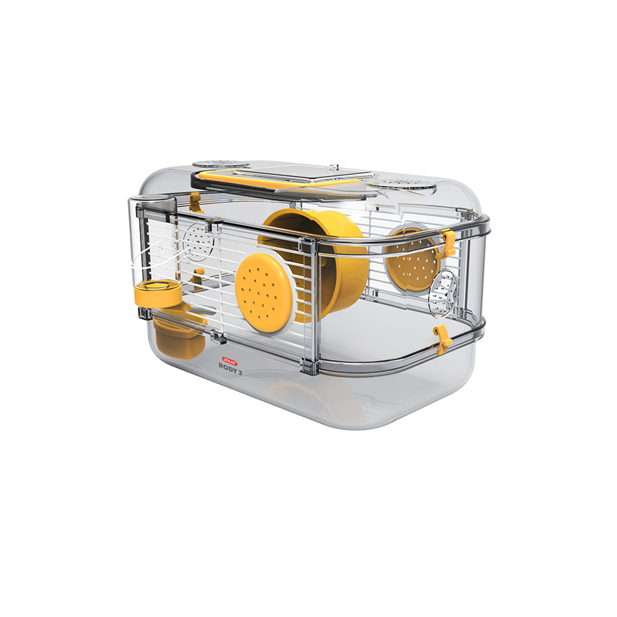 Zolux klec křeček Rody 3 MINI 33x21x18 cm Barva: Červená Obrázek