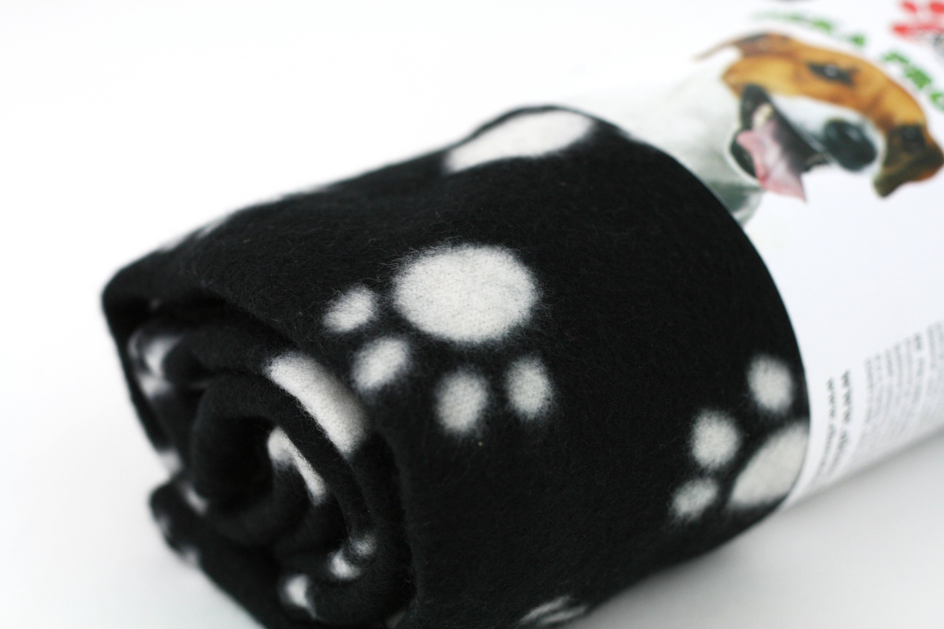 Akinu deka fleece s tlapkami 100x70 cm Barva: Černá Obrázek