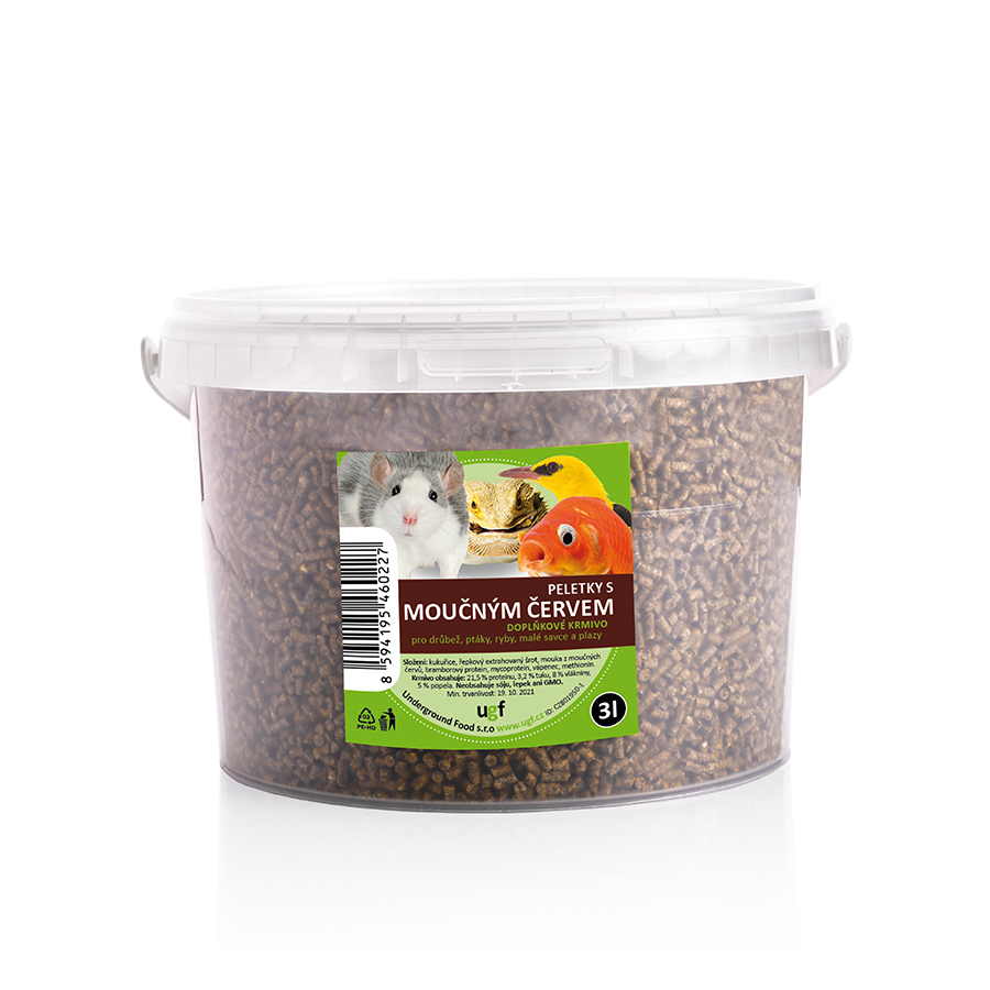 Underground Food UGF Peletky s moučným červem 3 l (2 kg) Obrázek