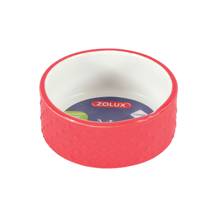 Zolux miska keramická MARGOT hlodavec 100ml Barva: Červená Obrázek