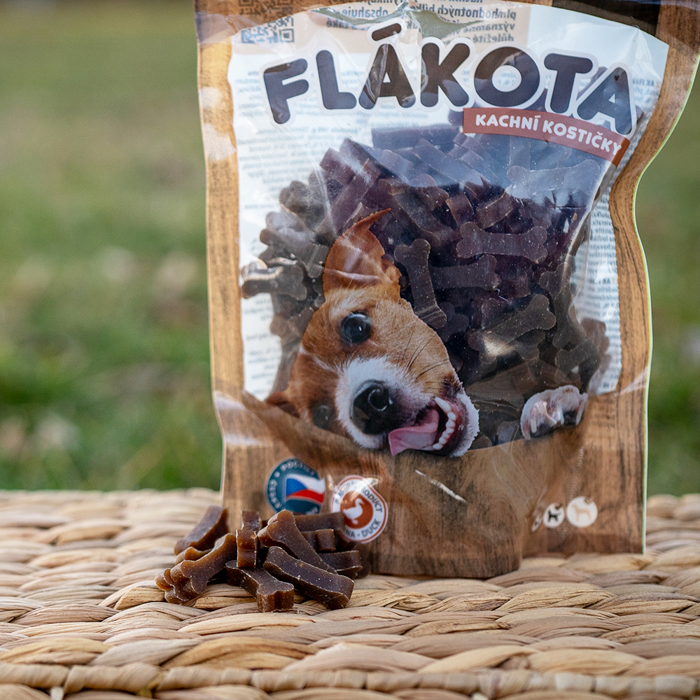 Akinu Flákota kachní kostičky pro psy 100 g Obrázek