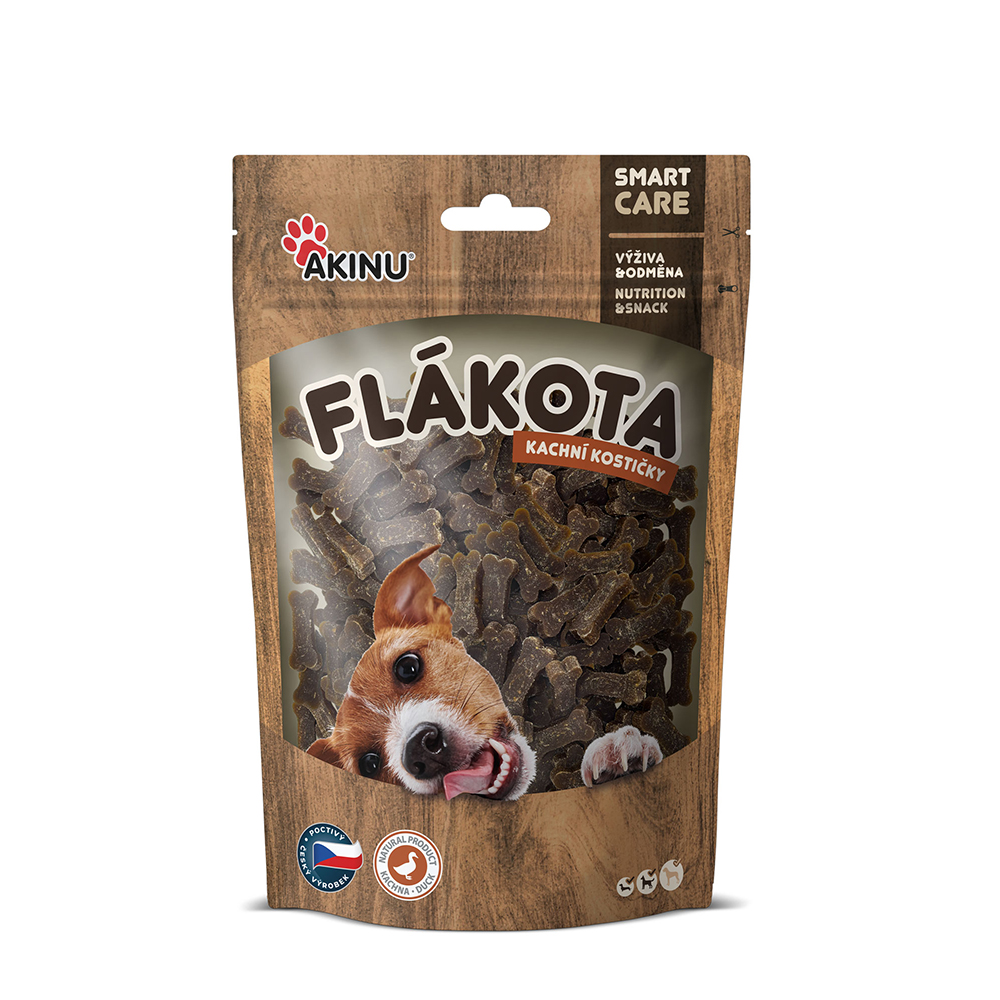 Akinu Flákota kachní kostičky pro psy 100 g Obrázek