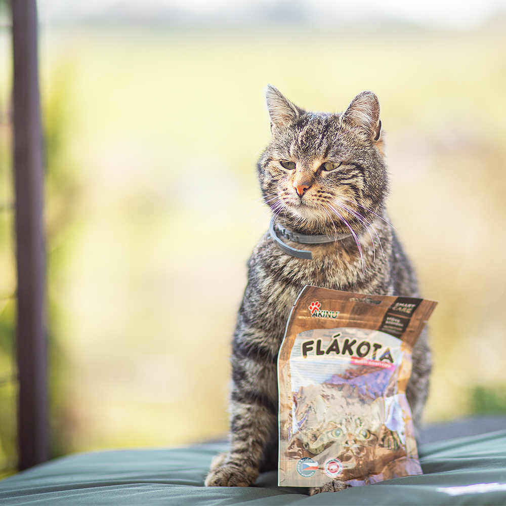 Akinu Flákota krůtí kostičky pro kočky 70 g Obrázek