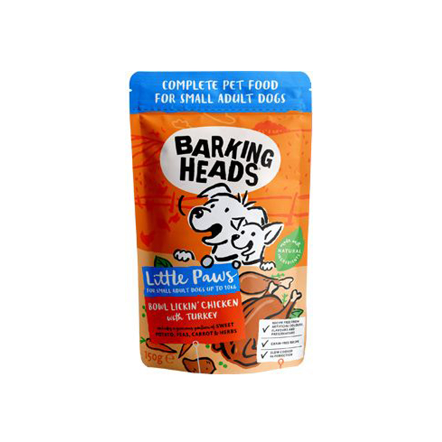 BARKING HEADS Litt.Paws Lickin' Chick+Tur kapsička 150g Obrázek