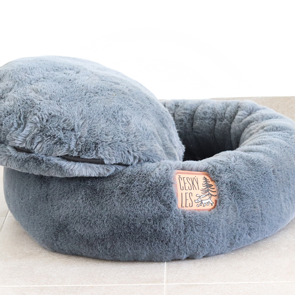 Akinu ČESKÝ LES plyšový donut L 75 cm Barva: Šedá Obrázek