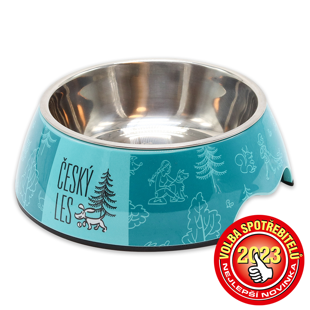 Akinu ČESKÝ LES melaminová miska s nerez vložkou L 1200ml Barva: Červená Obrázek