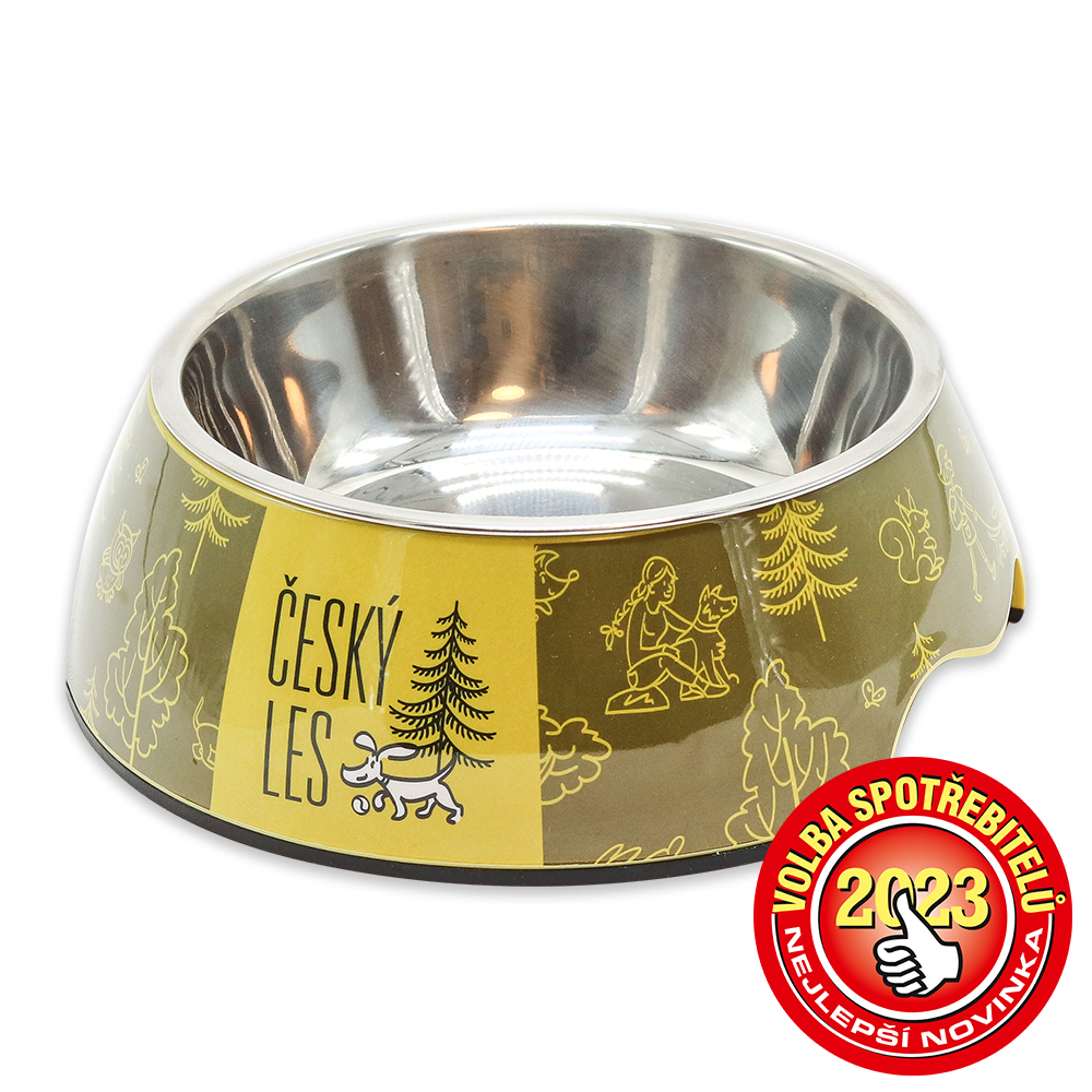 Akinu ČESKÝ LES melaminová miska s nerez vložkou L 1200ml Barva: Červená Obrázek