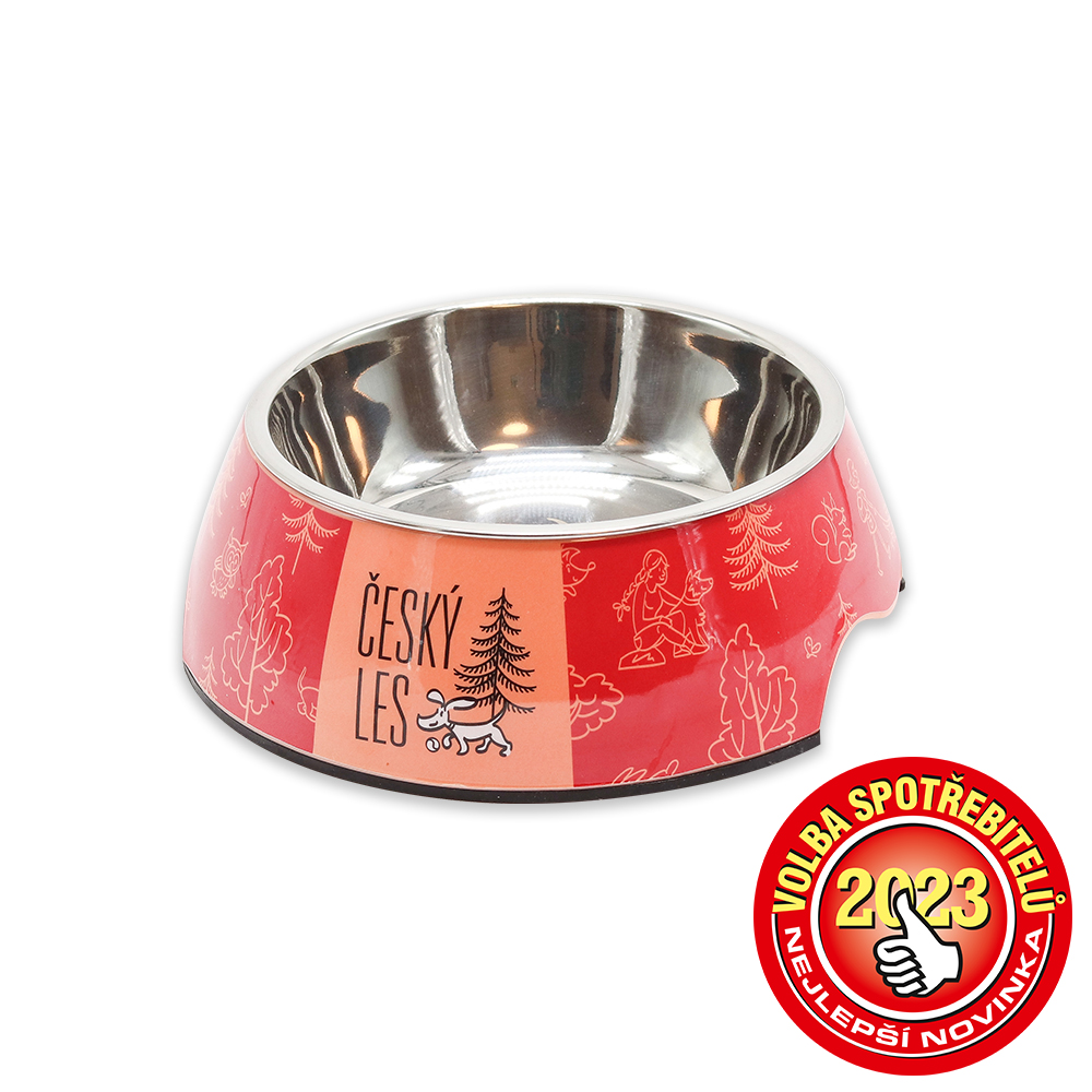 Akinu ČESKÝ LES melaminová miska s nerez vložkou M 800ml Barva: Modrá Obrázek