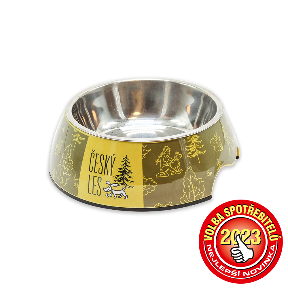 Akinu ČESKÝ LES melaminová miska s nerez vložkou M 800ml Barva: Modrá Obrázek