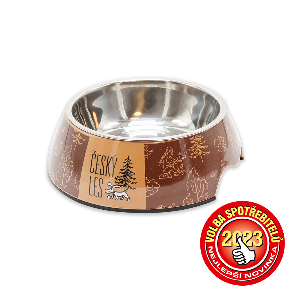 Akinu ČESKÝ LES melaminová miska s nerez vložkou M 800ml Barva: Modrá Obrázek