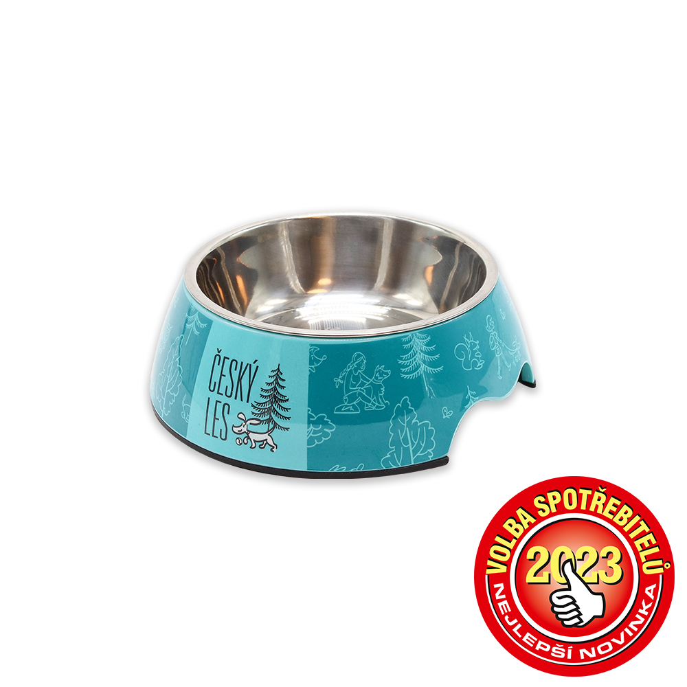 Akinu ČESKÝ LES melaminová miska s nerez vložkou S 400ml Barva: Červená Obrázek