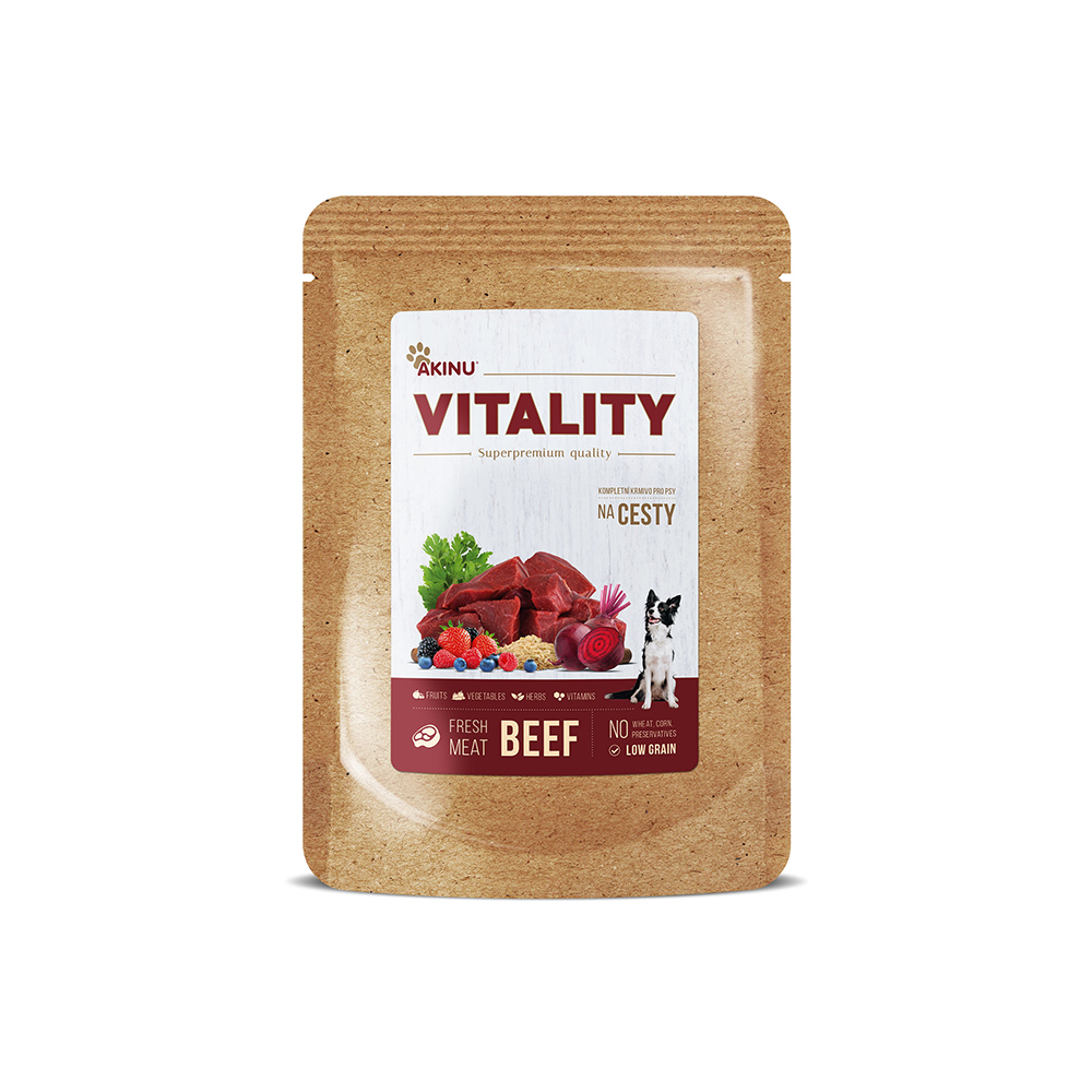 Akinu VITALITY na cesty hovězí pro psy 150 g Obrázek