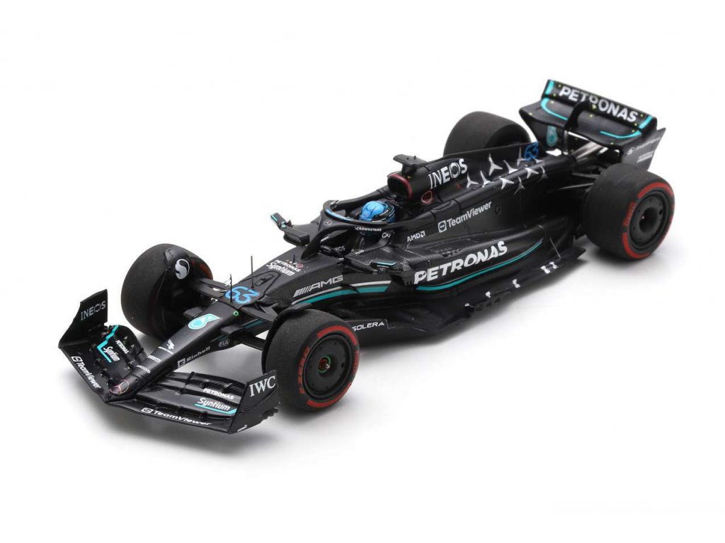 Mercedes-AMG F1 W14 E Performance #63, George Russell, 3. místo Spanish GP 2023, 1:43 Spark