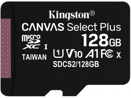 Paměťová karta Kingston Canvas Select Plus A1 128GB microSDXC, Class 10, 100R/85R bez adaptéru