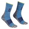 Ortovox Alpinist Pro Compression - pánske vyššie ponožky - safety blue