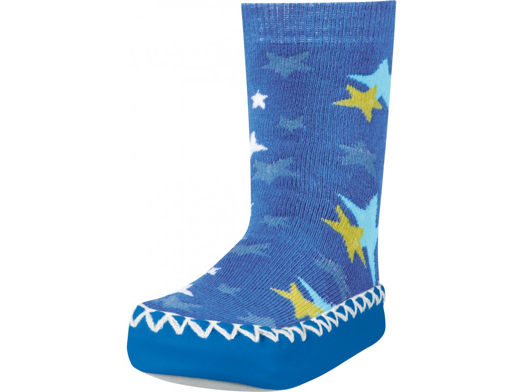 Protišmykové ponožky papučky Hviezdička modrá