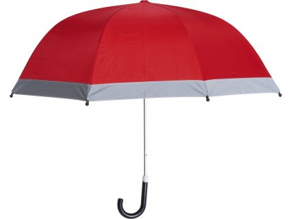 Detský dáždnik s reflexným pásom červený