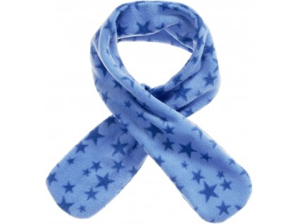 Fleecový prevliekací šál hviezdičkový modrý
