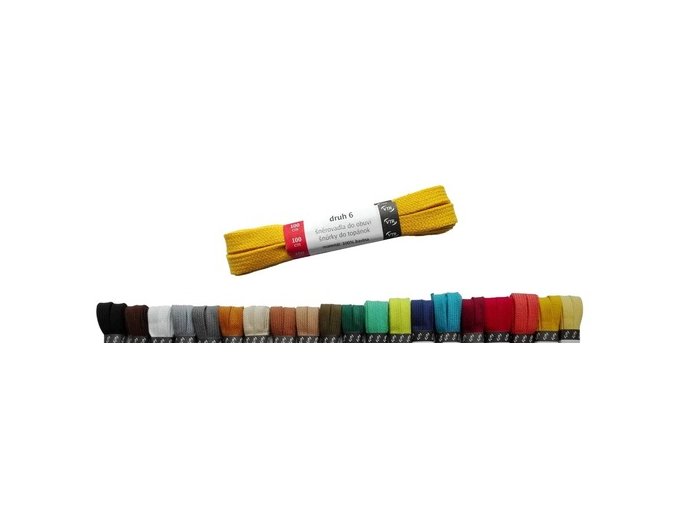 tkaničky bavlněné ploché mix barev 110 cm