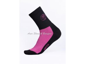 Surtex ponožky 70% Aerobic Merino dětské/dospělé - růžová/černá