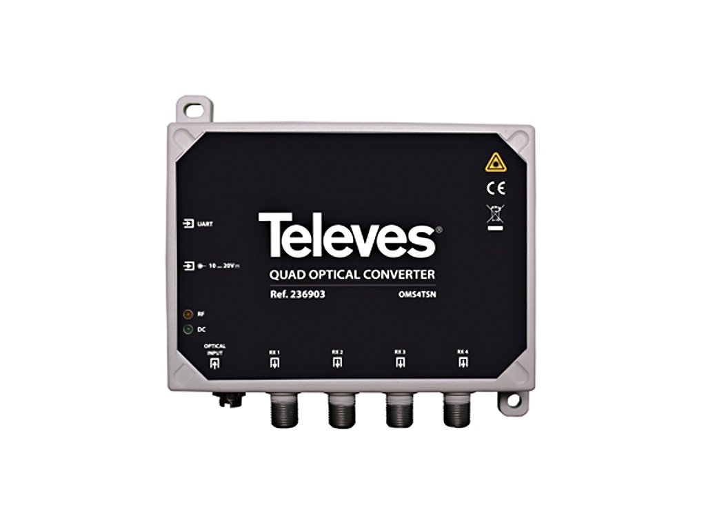 TELEVES 236903 optický převodník Quad + DVB-T výstup