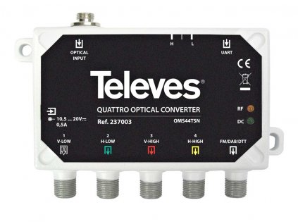TELEVES 237003 optický převodník Quatro + DVB-T výstup
