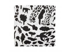 Papírové ubrousky Cheetah OTC 33x33 cm černo-bílé