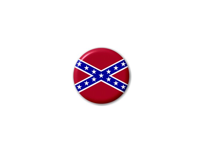 Placka vlajka Konfederace (jižanská) 25 mm