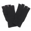 Pletené rukavice černé barva bez prstů