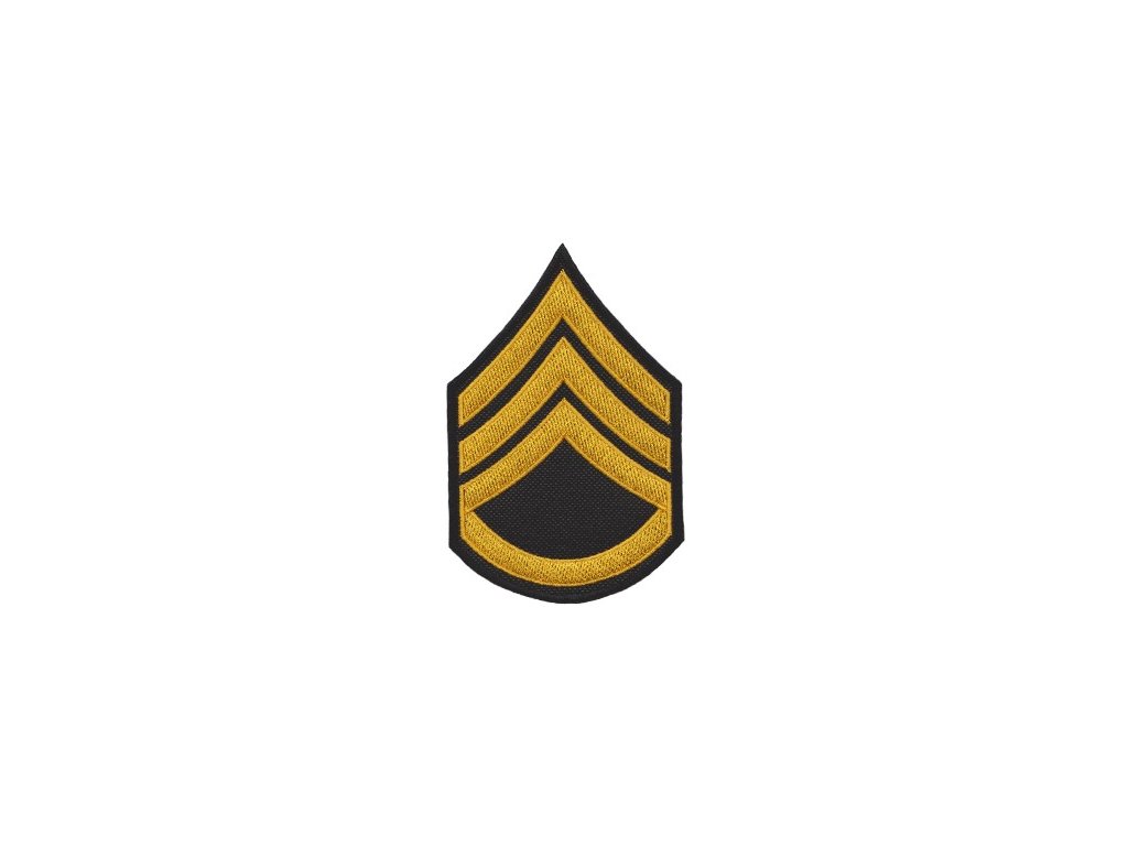 Nášivka hodnost US Staff Sergeant - štábní seržant - barevná E-28