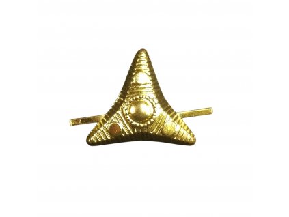 Odznak hodnost hvězda třícípá zlatová (zlatá) AČR 13x15mm
