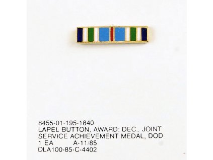 Odznak ocenění na klopu US Ribbons Joint Service Achievement Medal DOD