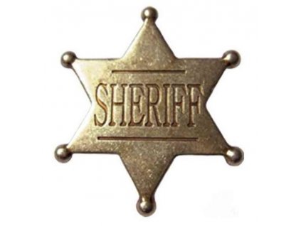 Odznak Sheriff zlatý malý č.106