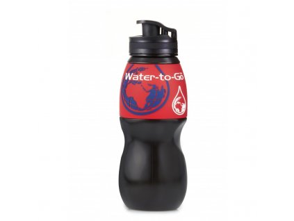 Water-to-Go filtrační láhev 75cl červená-černá (láhev s filtrem 3v1)
