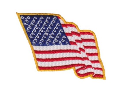 Nášivka vlajka USA vlající barevná C-25