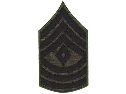 Nášivka hodnost US First Sergeant - seržant první třídy bojová polní E-35