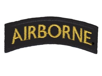 Nášivka AIRBORNE nápis barva E-51