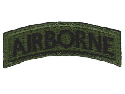 Nášivka AIRBORNE nápis oliv E-50