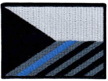 Nášivka vlajka Česká republika modrá linie velká A-13MSZ Velcro