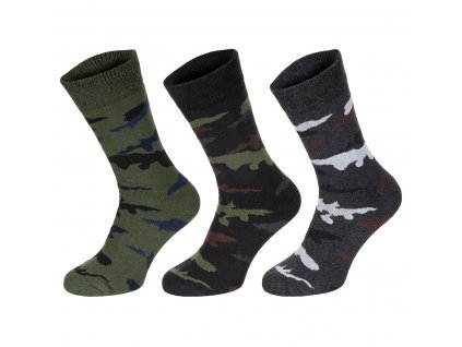 Ponožky vysoké Esercito maskované balení 3ks MA-GA®