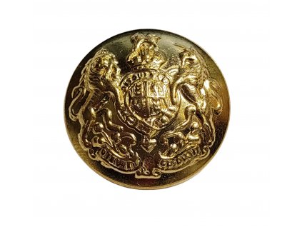 Knoflík zdobený masivní 23,6mm zlatý Velká Británie originál