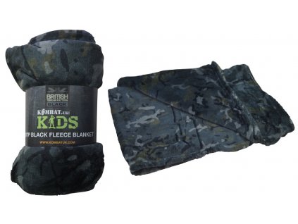 Dětská deka maskovací přikrývka BTP Black MultiCam Fleece mikrovlákno 150x100 cm Kombat® Tactical