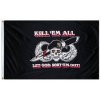 Vlajka Kill em All let God Sort 90x150cm č.233
