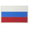 Nášivka vlajka barevná trikolora Rusko bílé lemování 3D PVC Velcro