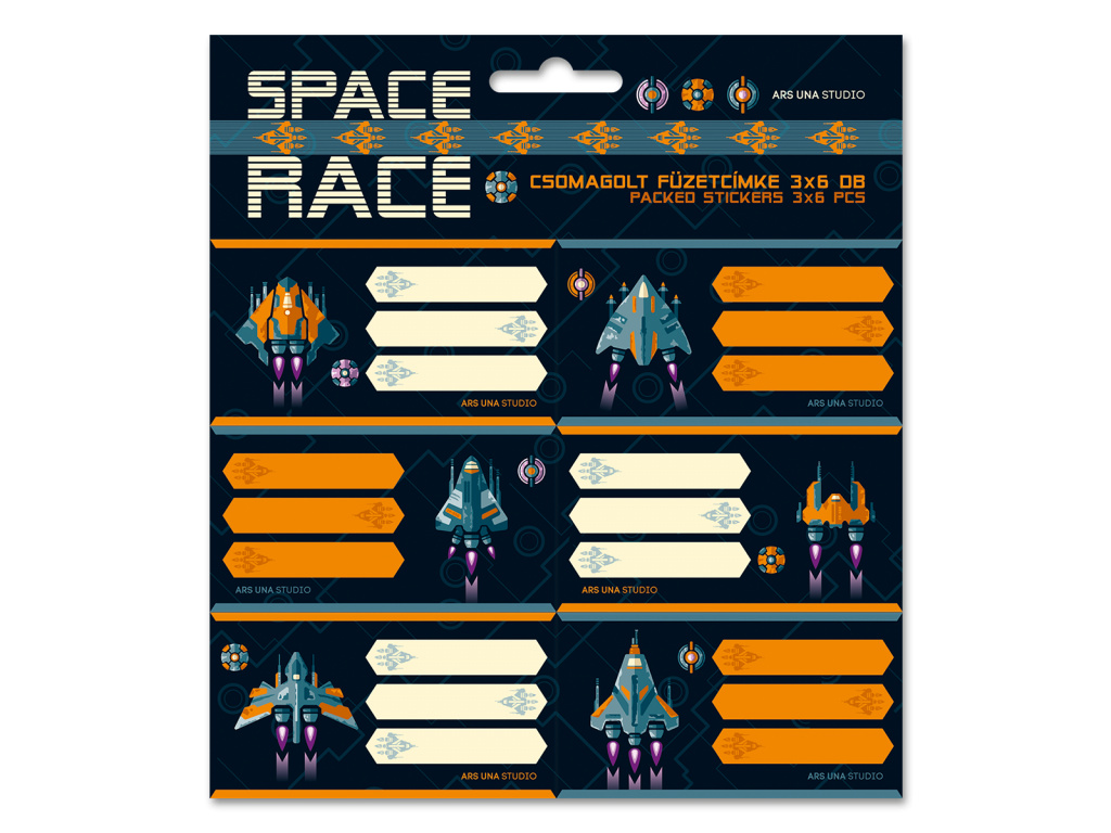 Ars Una Jmenovky na sešity Space Race