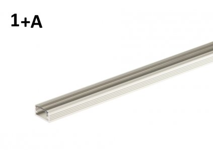 Cezar profil aluminiowy osłonka transparentna do tasmy LED aluminium 14x7mm 100cm srebrny c0