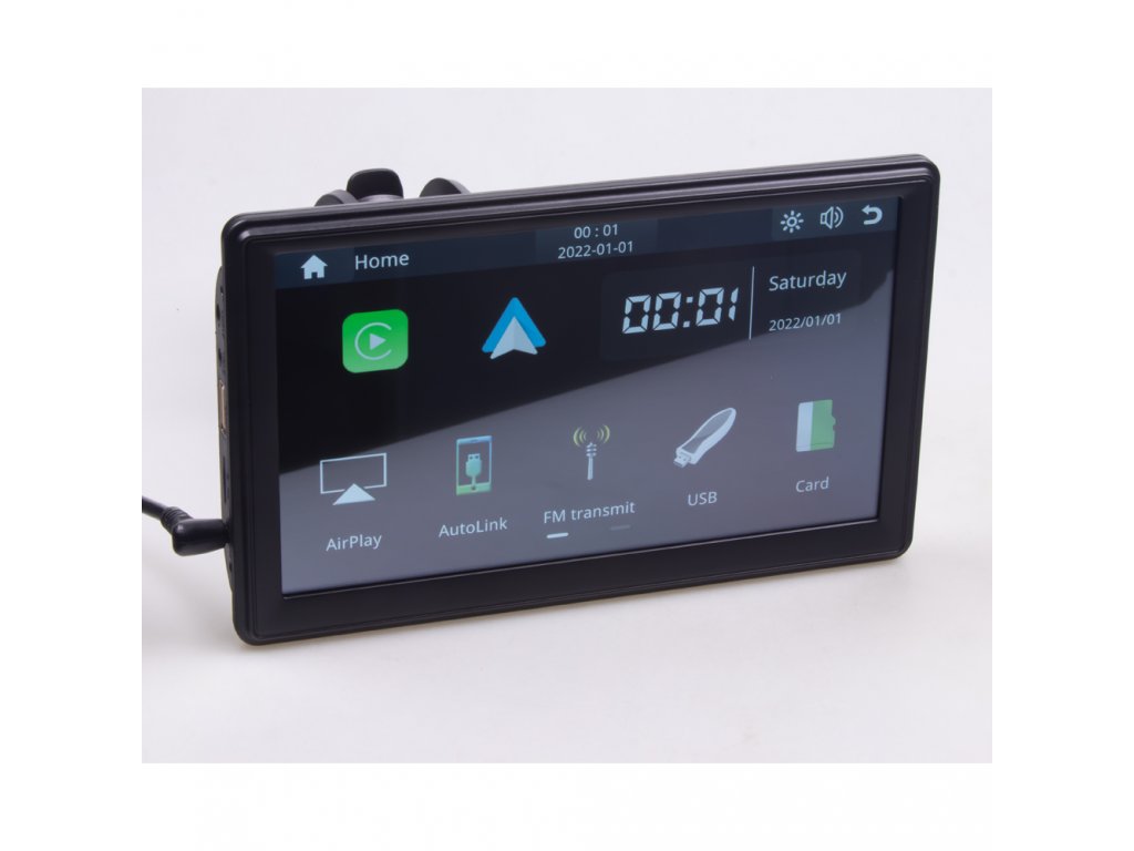 Monitor 7" s Apple CarPlay, Android auto, Mirror link, Bluetooth, micro SD, USB, vstup park.kam