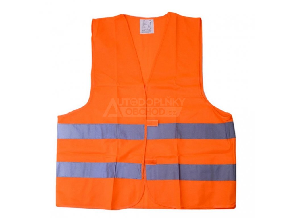 Reflexní výstražná vesta XL oranžová EN 20471:2013