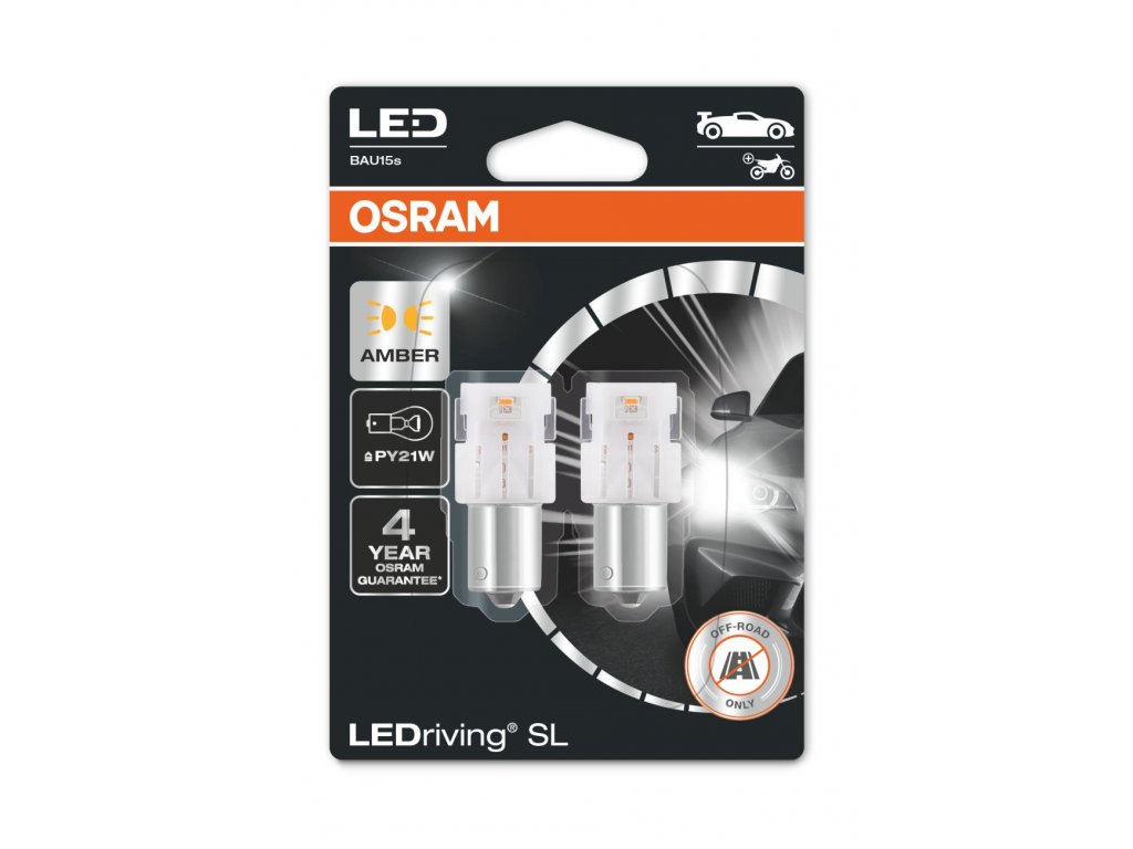 OSRAM LEDriving SL PY21W BAU15s 12V 1,3W Yellow (7507DYP-02B)
